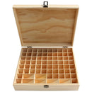 74 Slot Wooden Essential Oils Storage Box 1 Tier Bottle Organizer Rack