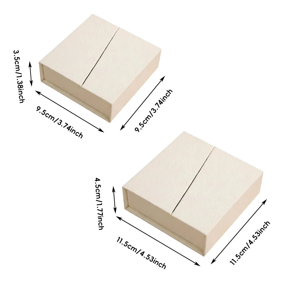 5Pcs Jewelry Gift Box Necklace Earring Ring Packaging For Wedding Party Present - 11.5x11.5x4.5cm