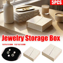 5Pcs Jewelry Gift Box Necklace Earring Ring Packaging For Wedding Party Present - 9.5x9.5x3.5cm