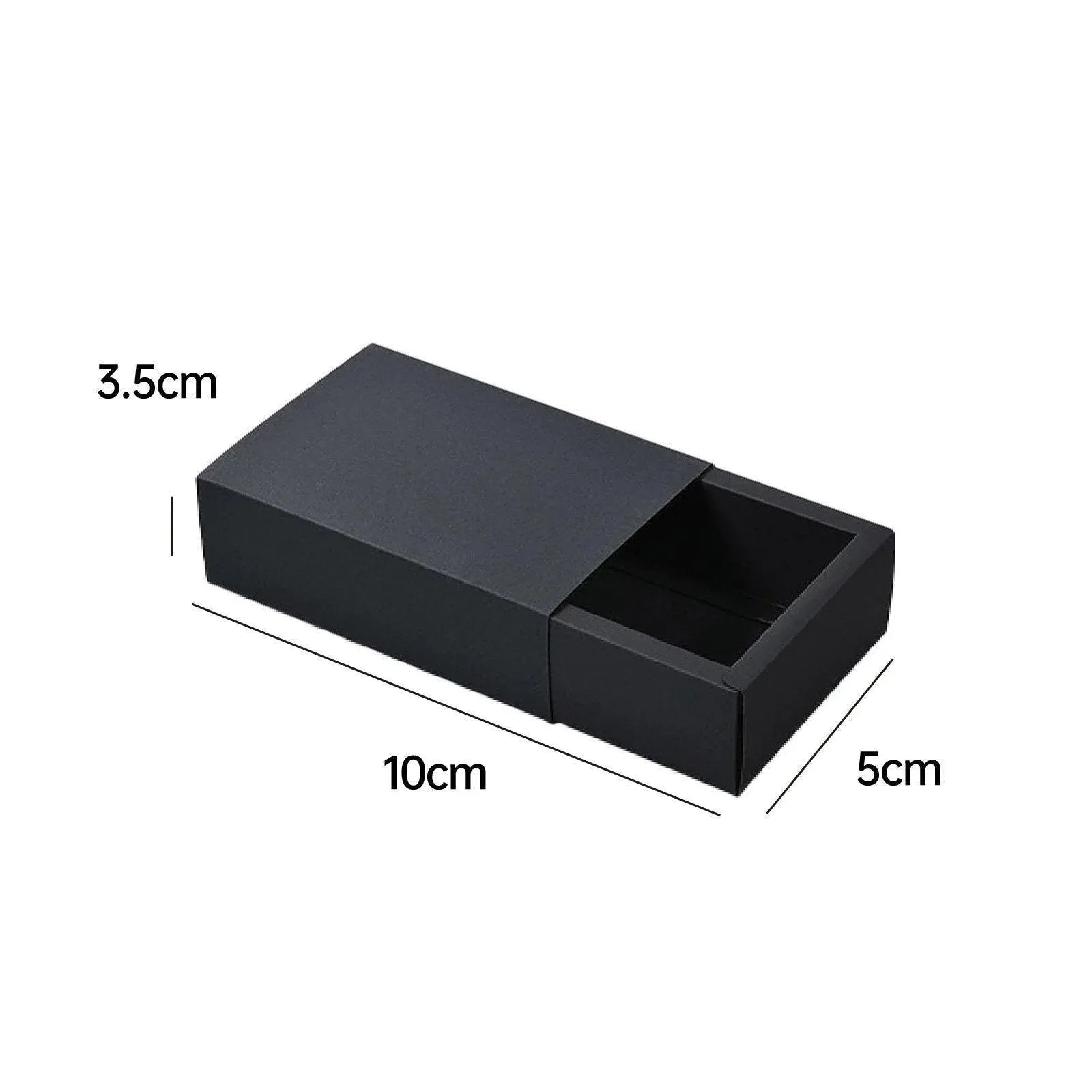 25X Black Kraft Paper Drawer Jewelry Package Necklace Bracelet Gift Package box - 12*12*5-25pcs