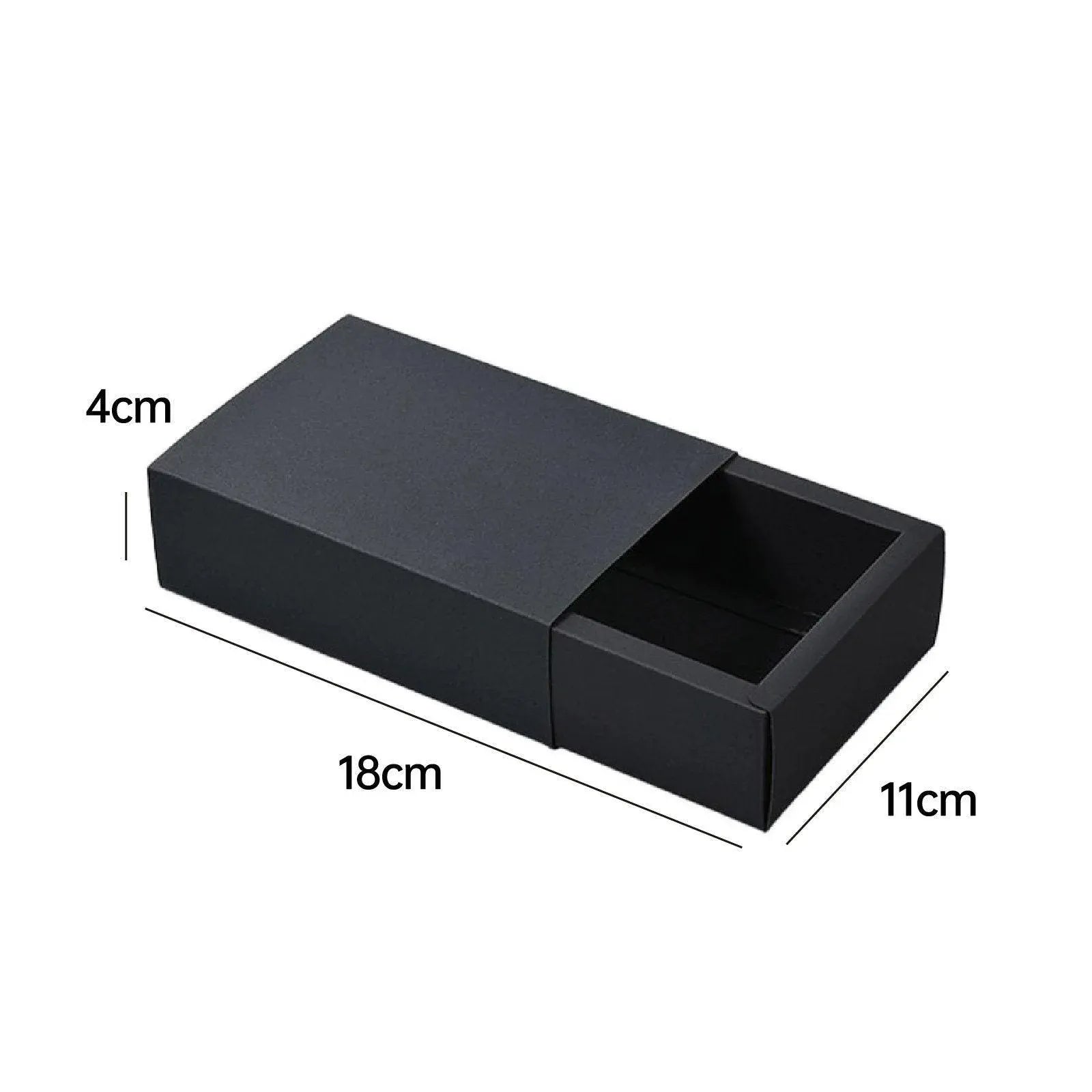 25X Black Kraft Paper Drawer Jewelry Package Necklace Bracelet Gift Package box - 12*12*5-25pcs