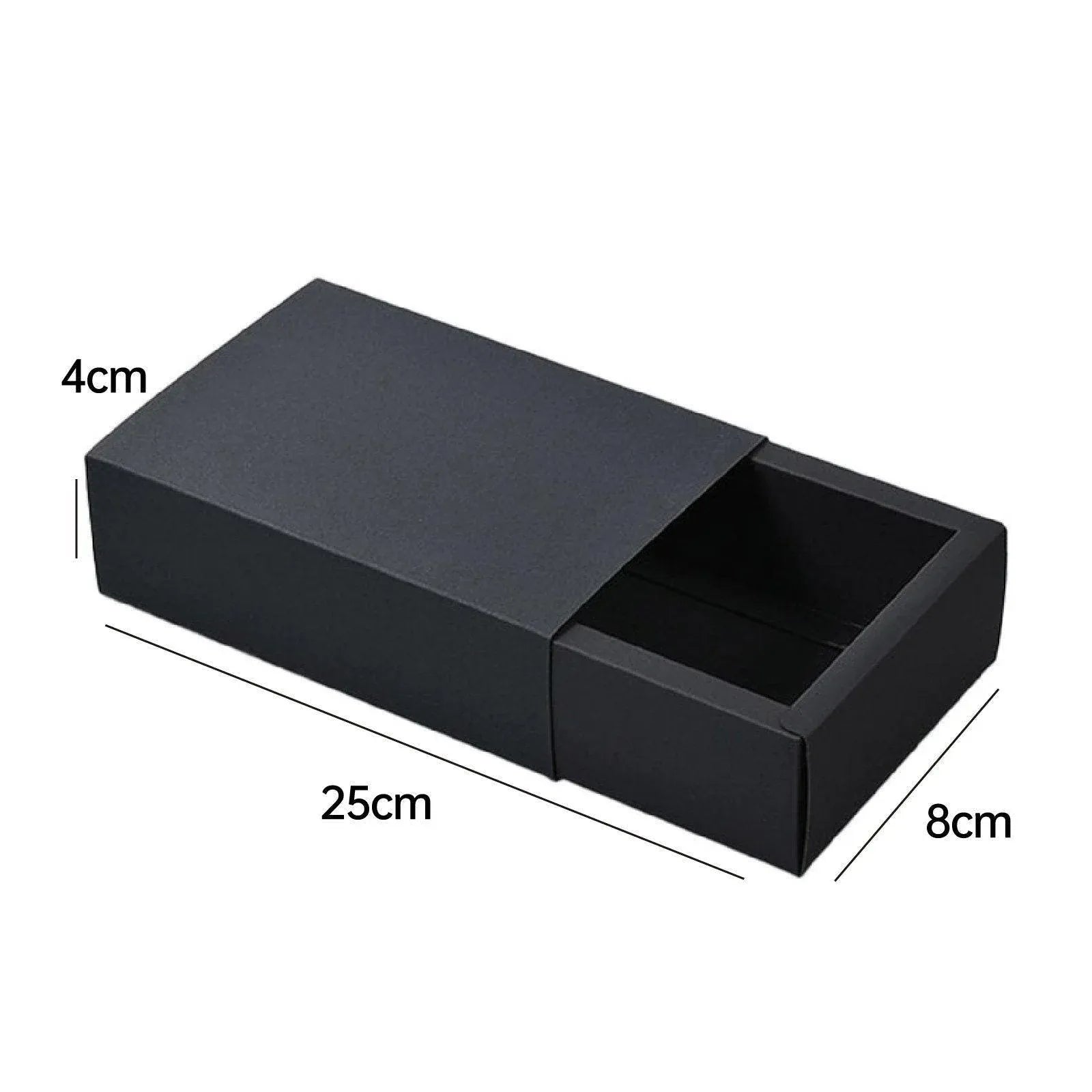 25X Black Kraft Paper Drawer Jewelry Package Necklace Bracelet Gift Package box - 12*12*5-25pcs
