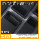 25X Black Kraft Paper Drawer Jewelry Package Necklace Bracelet Gift Package box - 18.5*13.5*3-25pcs