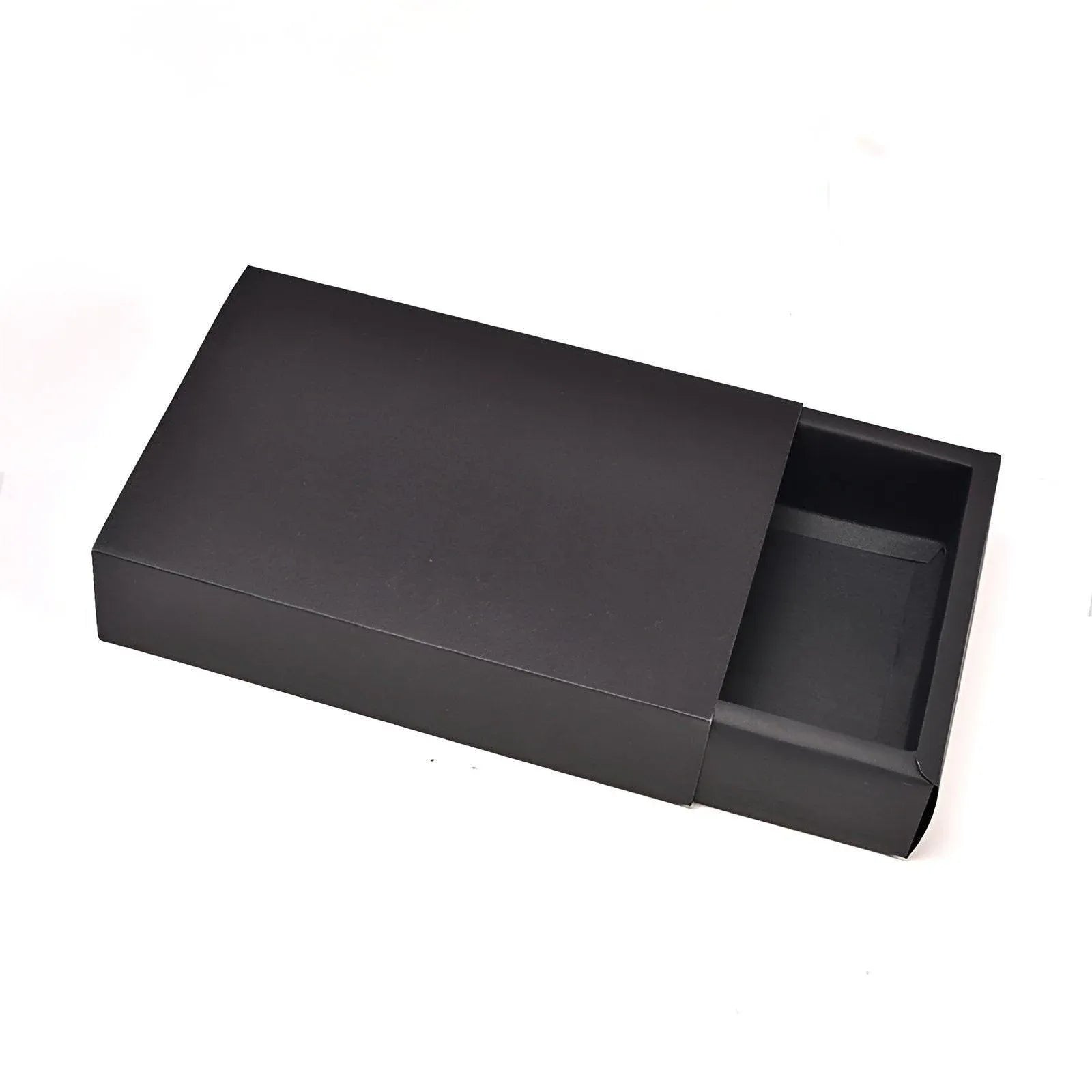 25X Black Kraft Paper Drawer Jewelry Package Necklace Bracelet Gift Package box - 18.5*13.5*3-25pcs