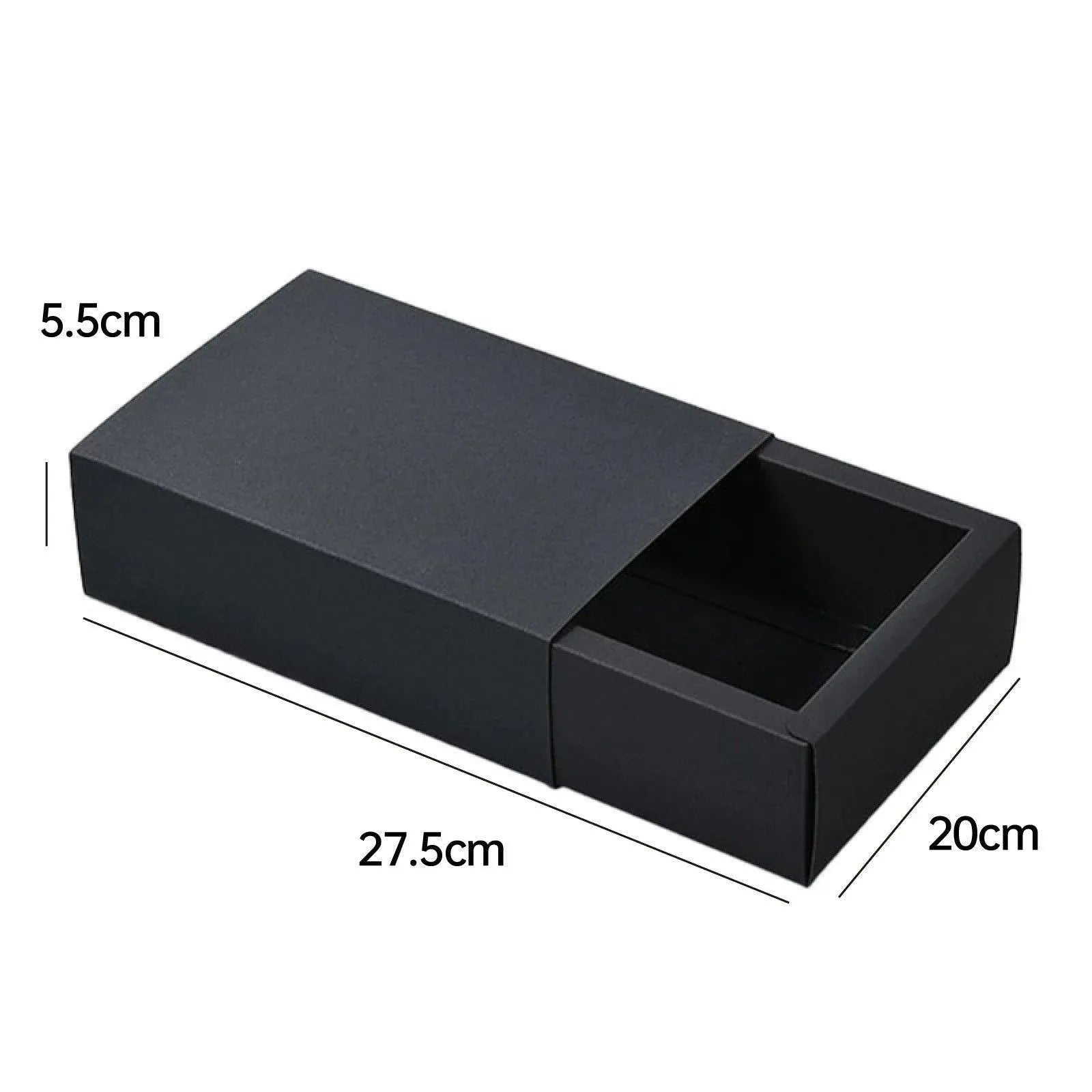 25X Black Kraft Paper Drawer Jewelry Package Necklace Bracelet Gift Package box - 18.5*13.5*3-25pcs