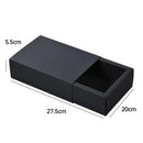 25X Black Kraft Paper Drawer Jewelry Package Necklace Bracelet Gift Package box - 18.5*13.5*3-25pcs