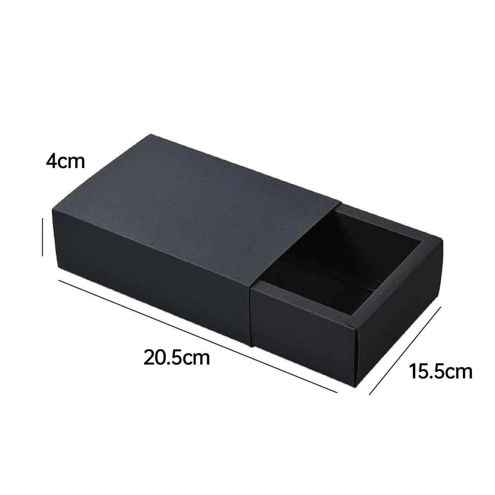 25X Black Kraft Paper Drawer Jewelry Package Necklace Bracelet Gift Package box - 18.5*13.5*3-25pcs