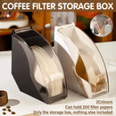 Fan Shaped Coffee Filter Storage Dustproof Box Easy To Access For Cafe Kitchen - Black