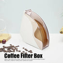 Fan Shaped Coffee Filter Storage Dustproof Box Easy To Access For Cafe Kitchen - Black