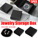 5 Pack Jewellery Gift Box With Insert Necklace Ring Earring Storage Box - 11.5x11.5x4.5cm