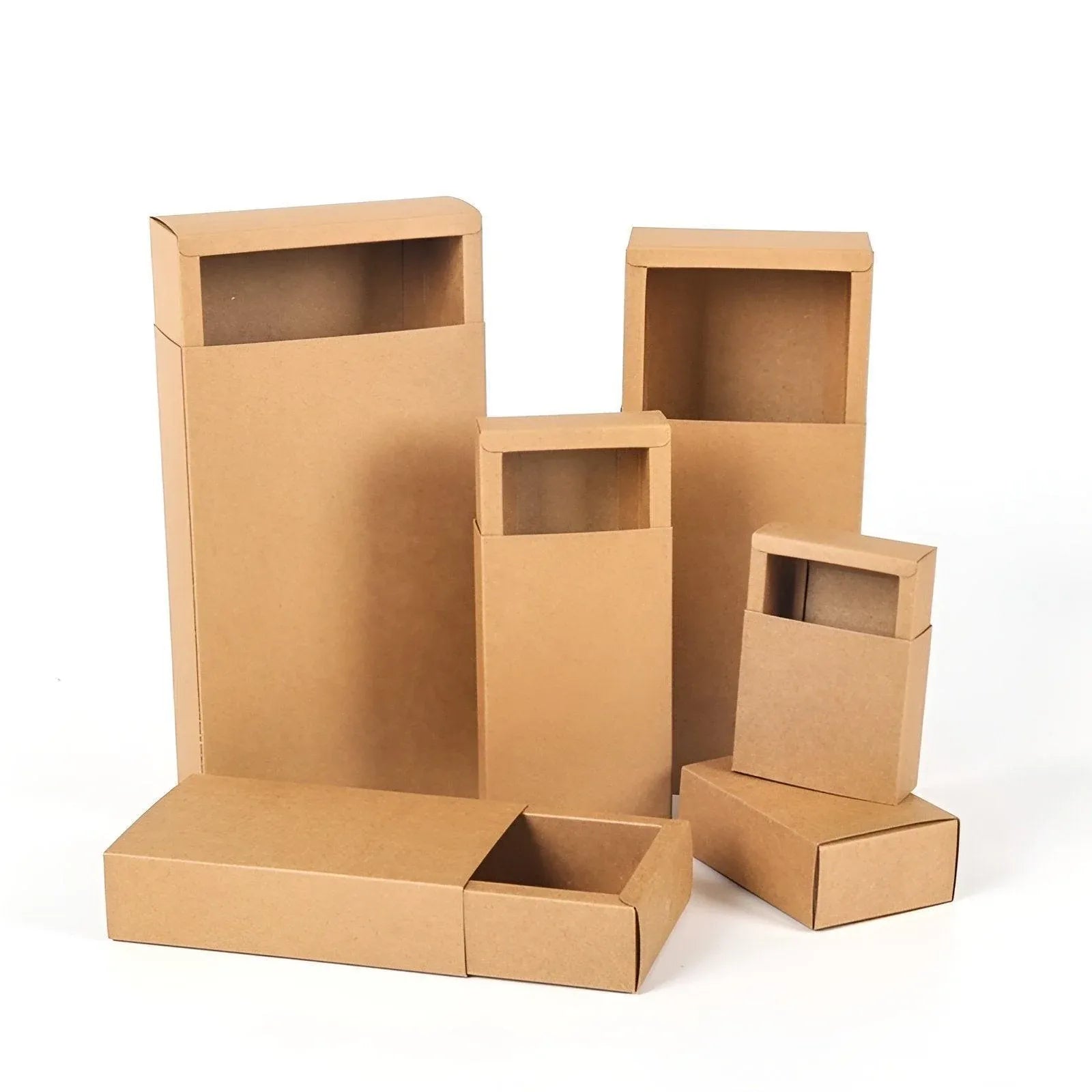 Kraft Paper Drawer Box Packaging Gift Storage Organiser Small Kraft Boxes - 18x11x4cm