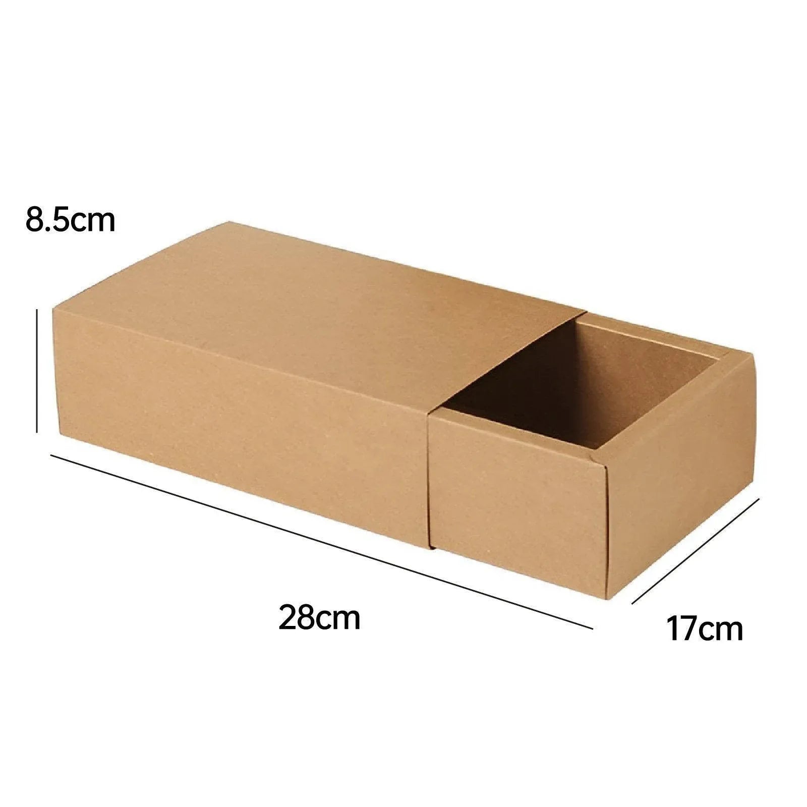 Kraft Paper Drawer Box Packaging Gift Storage Organiser Small Kraft Boxes - 18x11x4cm