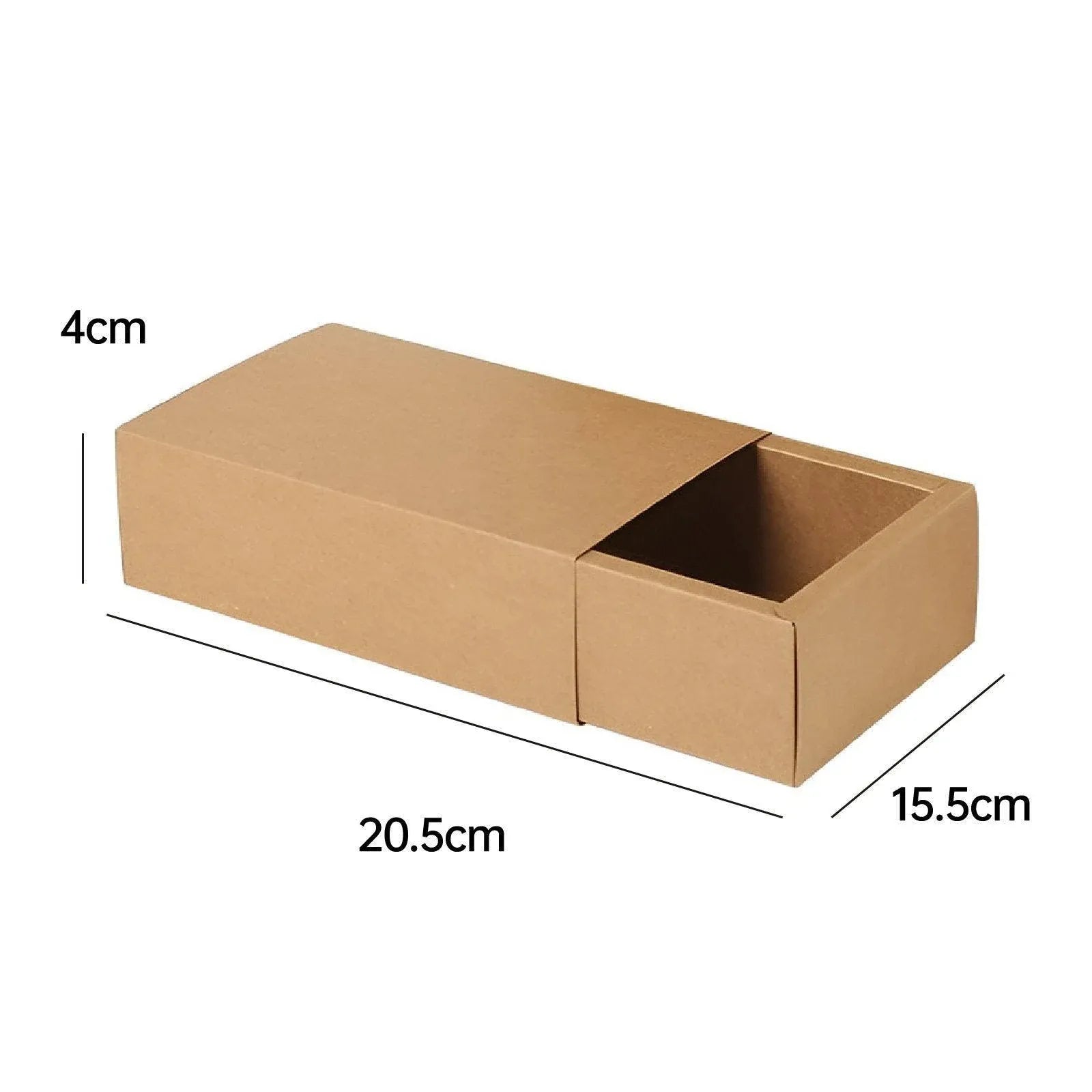 Kraft Paper Drawer Box Packaging Gift Storage Organiser Small Kraft Boxes - 18x11x4cm