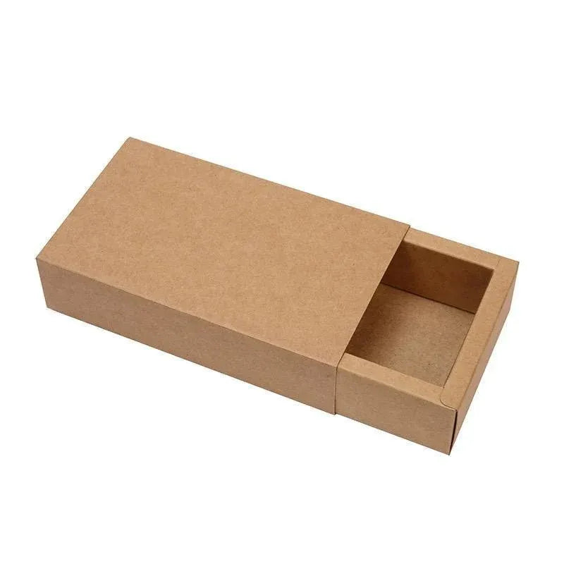 Kraft Paper Drawer Box Packaging Gift Storage Organiser Small Kraft Boxes - 20.5x15.5x4cm