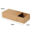 Kraft Paper Drawer Box Packaging Gift Storage Organiser Small Kraft Boxes - 20.5x15.5x4cm