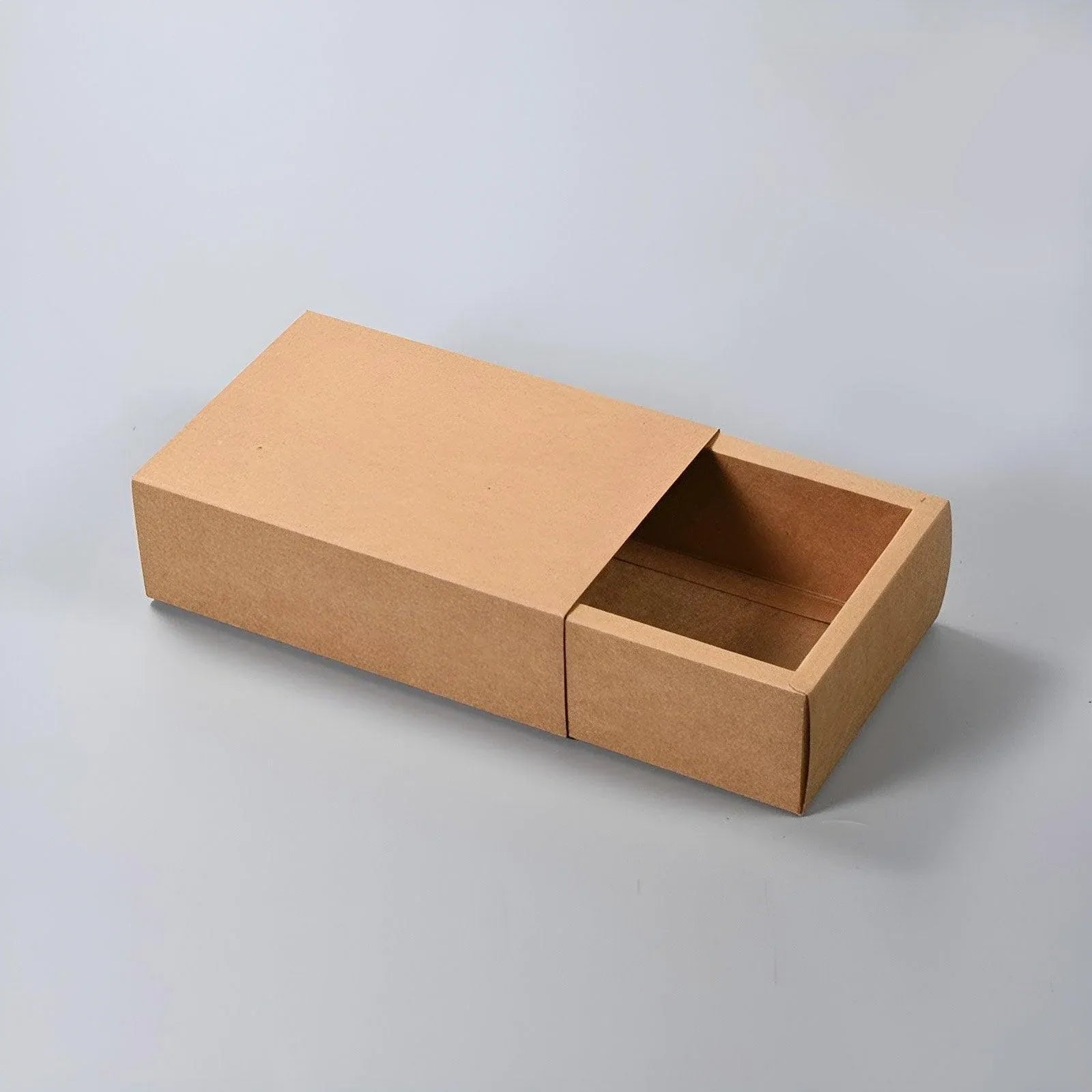 Kraft Paper Drawer Box Packaging Gift Storage Organiser Small Kraft Boxes - 25x8x4cm