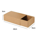Kraft Paper Drawer Box Packaging Gift Storage Organiser Small Kraft Boxes - 25x8x4cm
