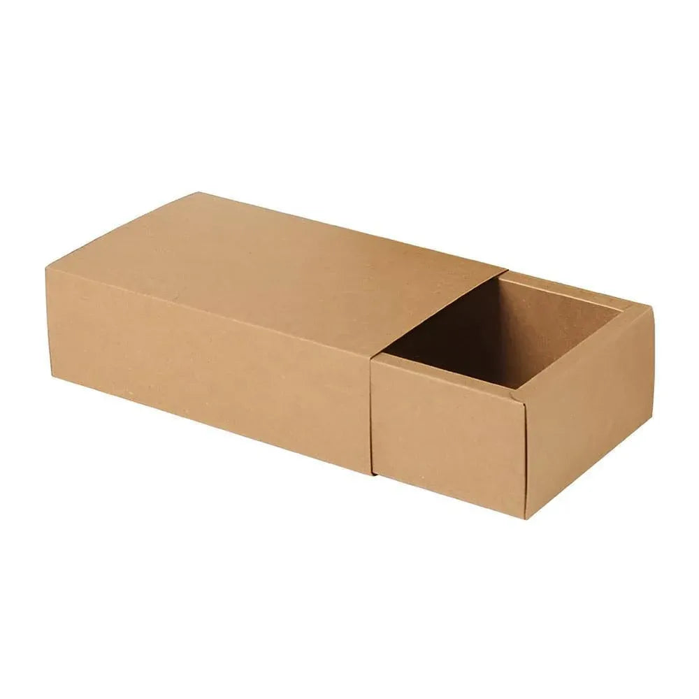 Kraft Paper Drawer Box Packaging Gift Storage Organiser Small Kraft Boxes - 27.5x20x5.5cm