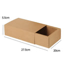 Kraft Paper Drawer Box Packaging Gift Storage Organiser Small Kraft Boxes - 27.5x20x5.5cm