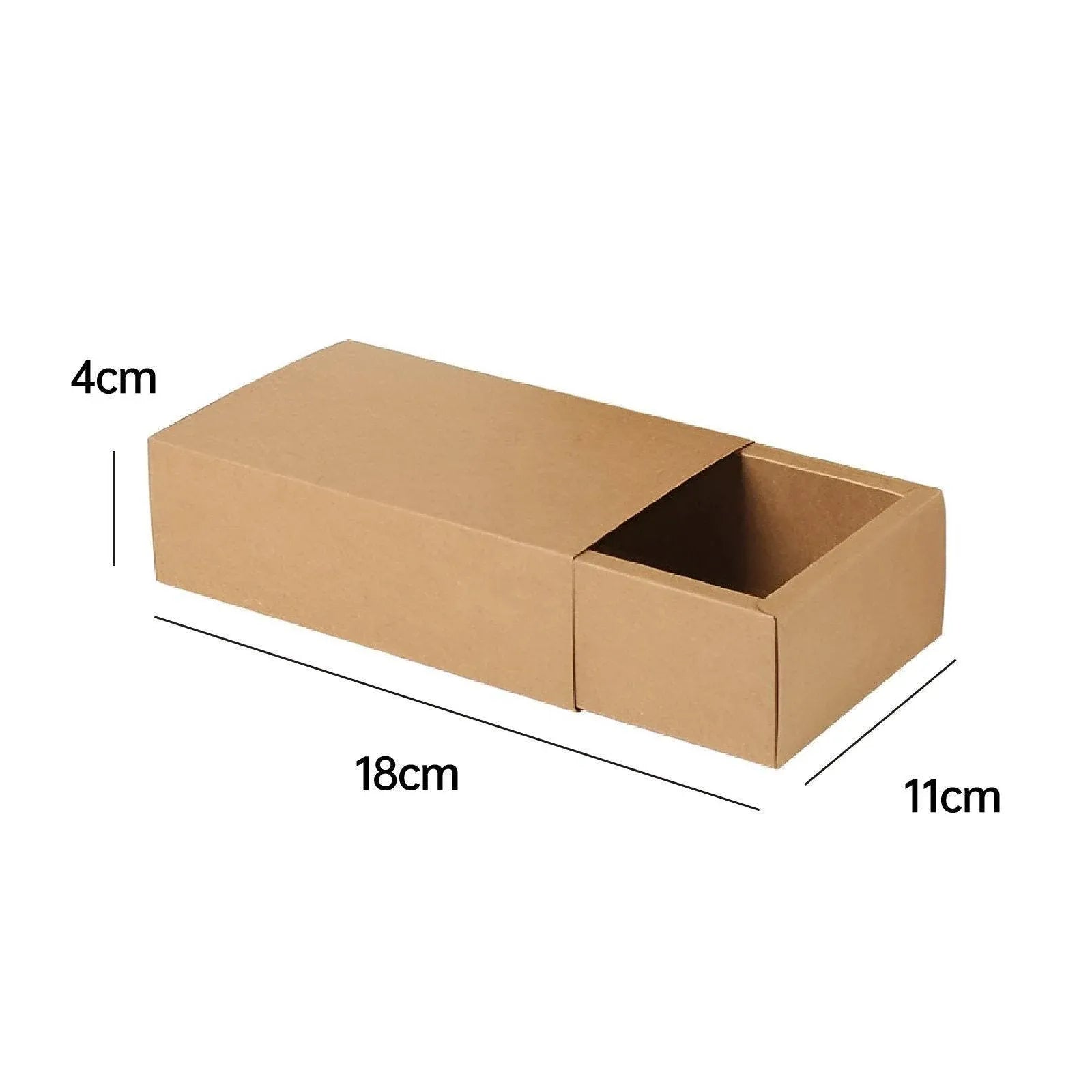 Kraft Paper Drawer Box Packaging Gift Storage Organiser Small Kraft Boxes - 27.5x20x5.5cm