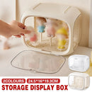 Doll Storage Box Display Rack Space Capsule For Doll Collection Organization - Cream White