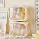 Doll Storage Box Display Rack Space Capsule For Doll Collection Organization - Cream White