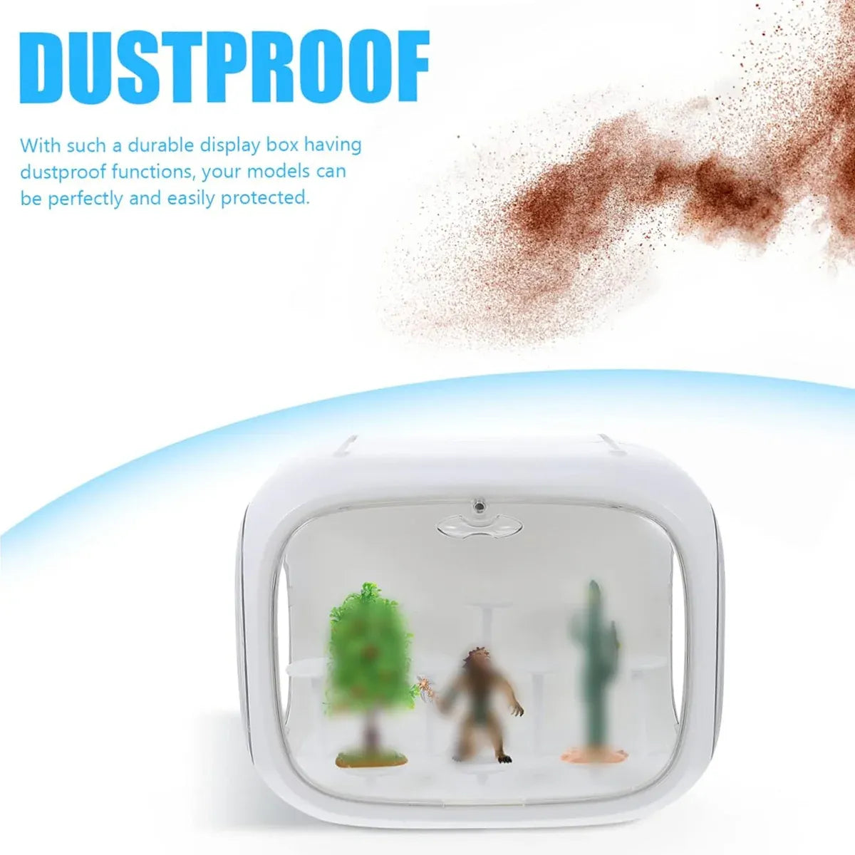 Doll Storage Box Display Rack Space Capsule For Doll Collection Organization - Cream White