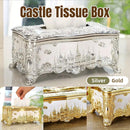 Small Napkin Tissue Box Creative Plastic Desktop Paper Holder Compact Design - Silver