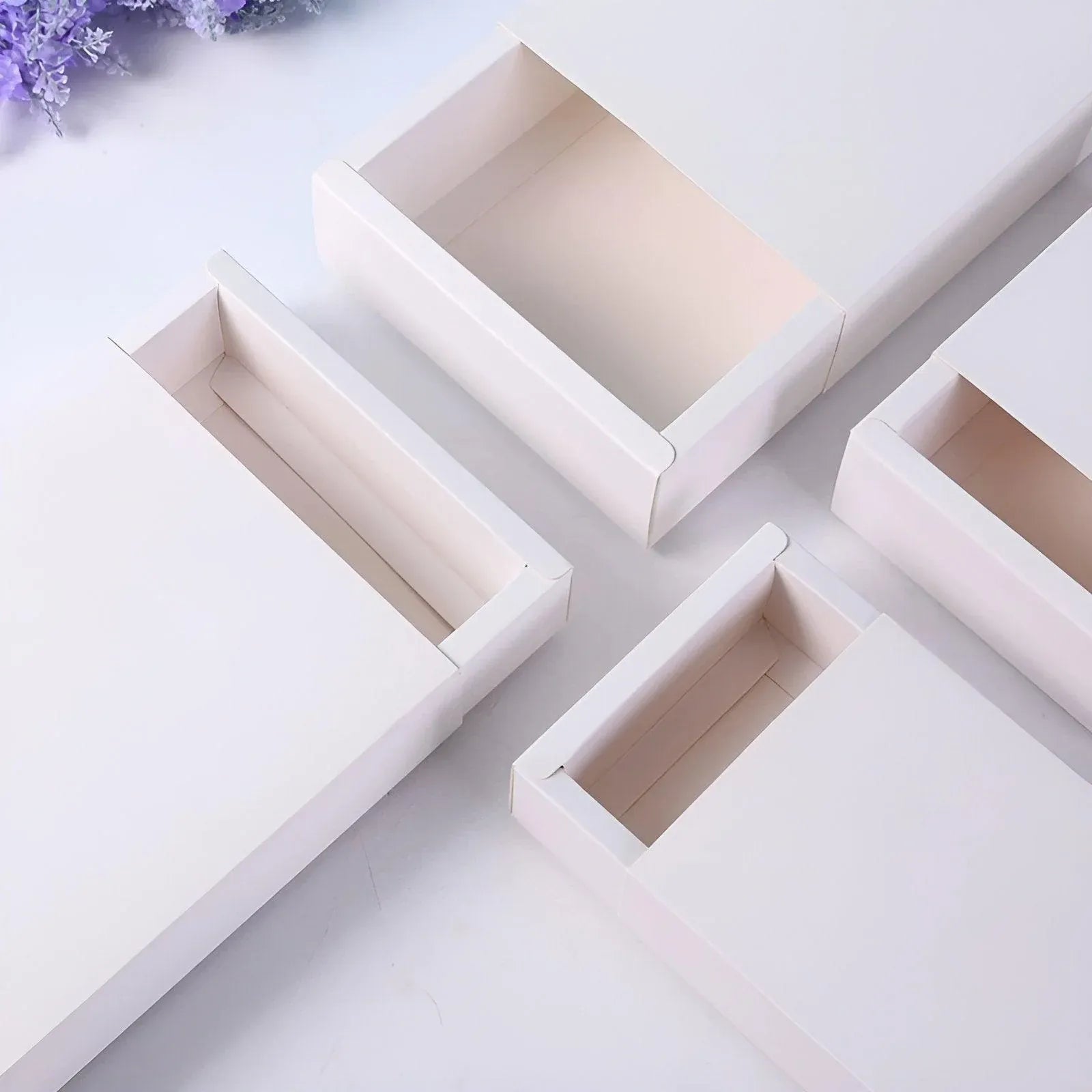 25X White Kraft Paper Drawer Jewelry Package Necklace Bracelet Gift Package box - 10*5*3.5-25pcs