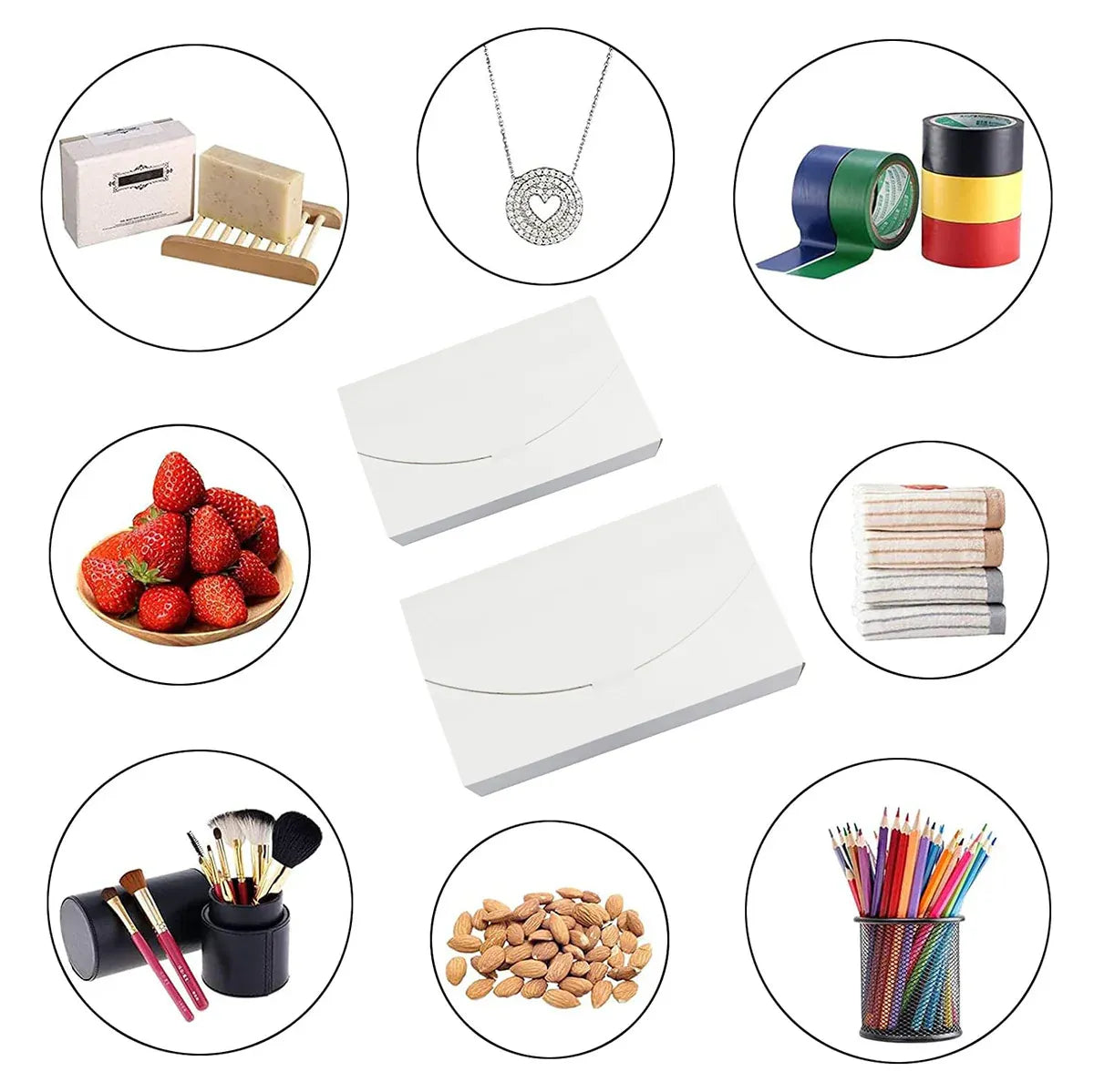 30PCS Envelope Style Folding Box White Cardboard for Mail Wedding Party Favors - 16.5x8.5x1.5cm