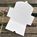 30PCS Envelope Style Folding Box White Cardboard for Mail Wedding Party Favors - 17.5x9.5x2cm