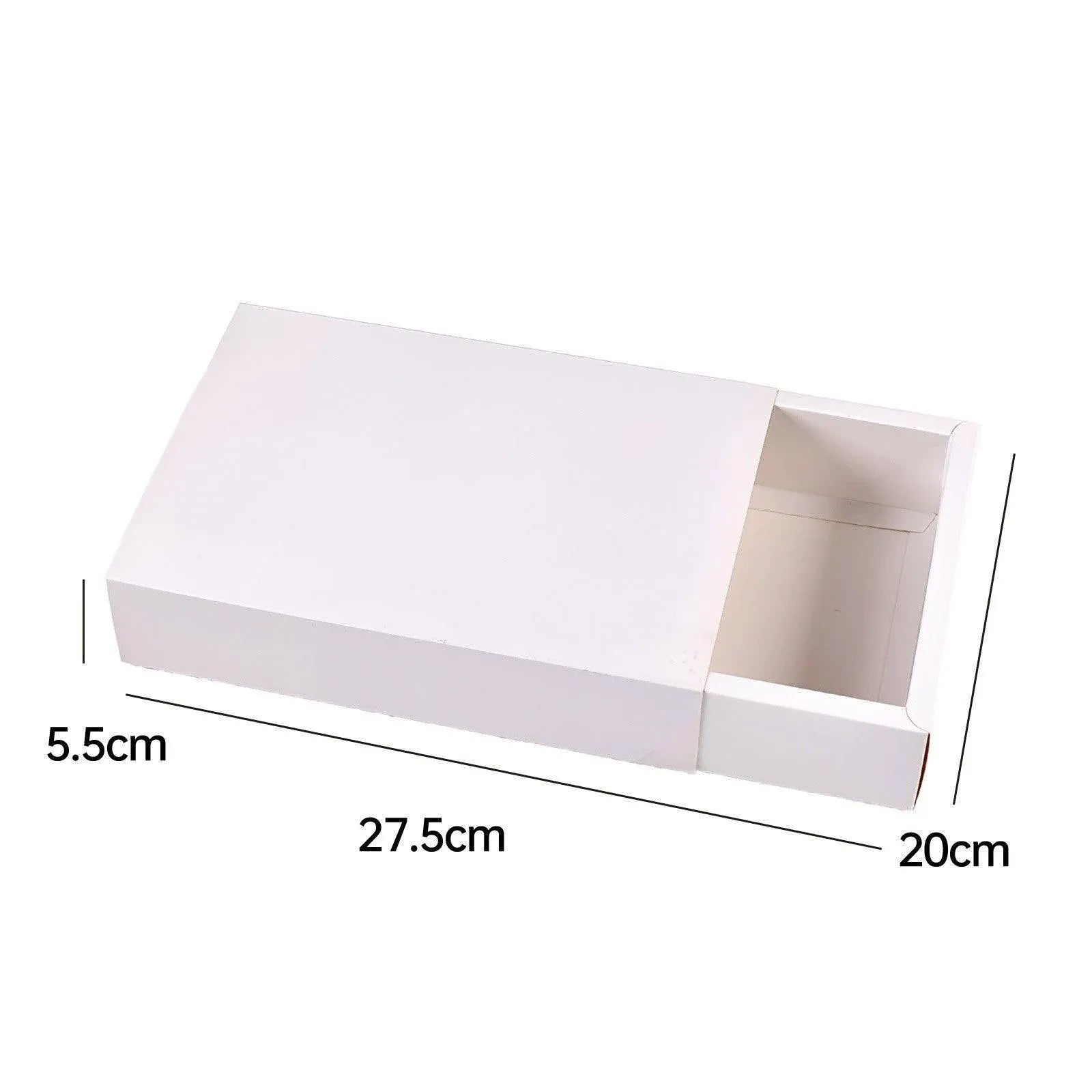 25X White Kraft Paper Drawer Jewelry Package Necklace Bracelet Gift Package box - 28*17*8.5-25pcs