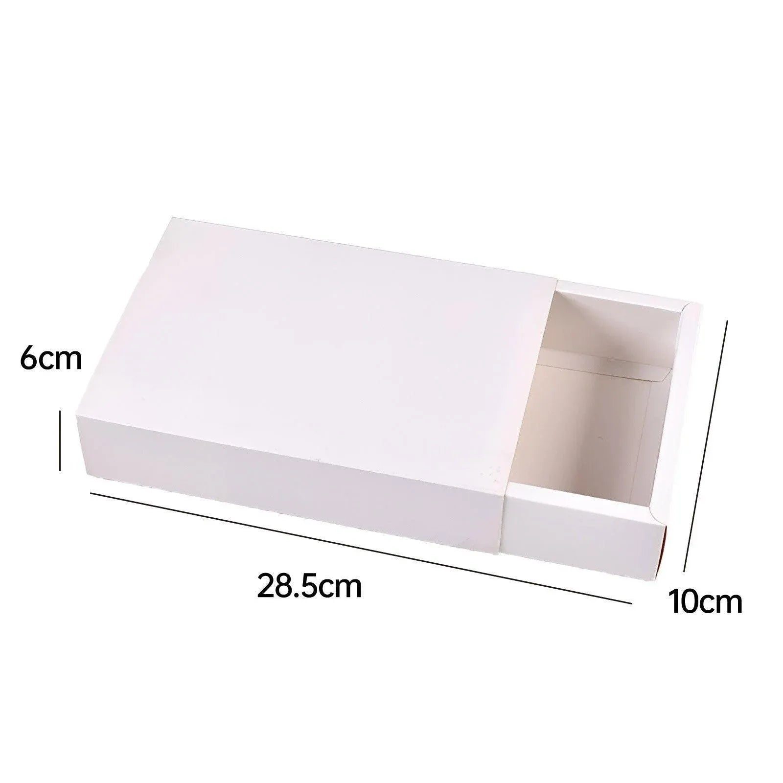 25X White Kraft Paper Drawer Jewelry Package Necklace Bracelet Gift Package box - 28*17*8.5-25pcs