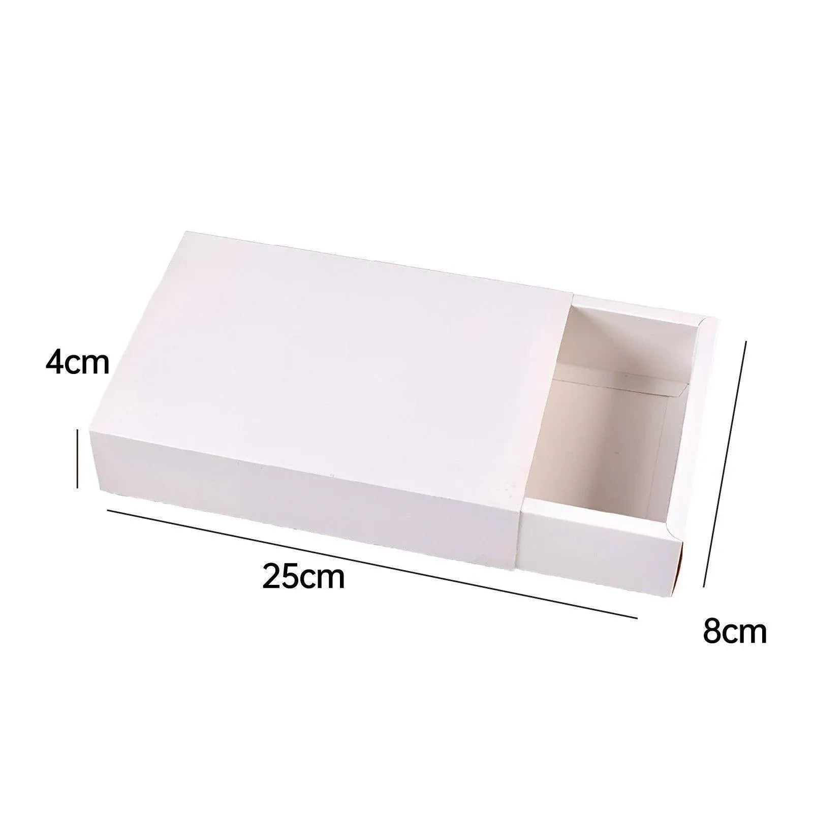 25X White Kraft Paper Drawer Jewelry Package Necklace Bracelet Gift Package box - 28*17*8.5-25pcs