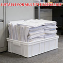 2PCS Rectangular Thickened Plastic Storage Box - White