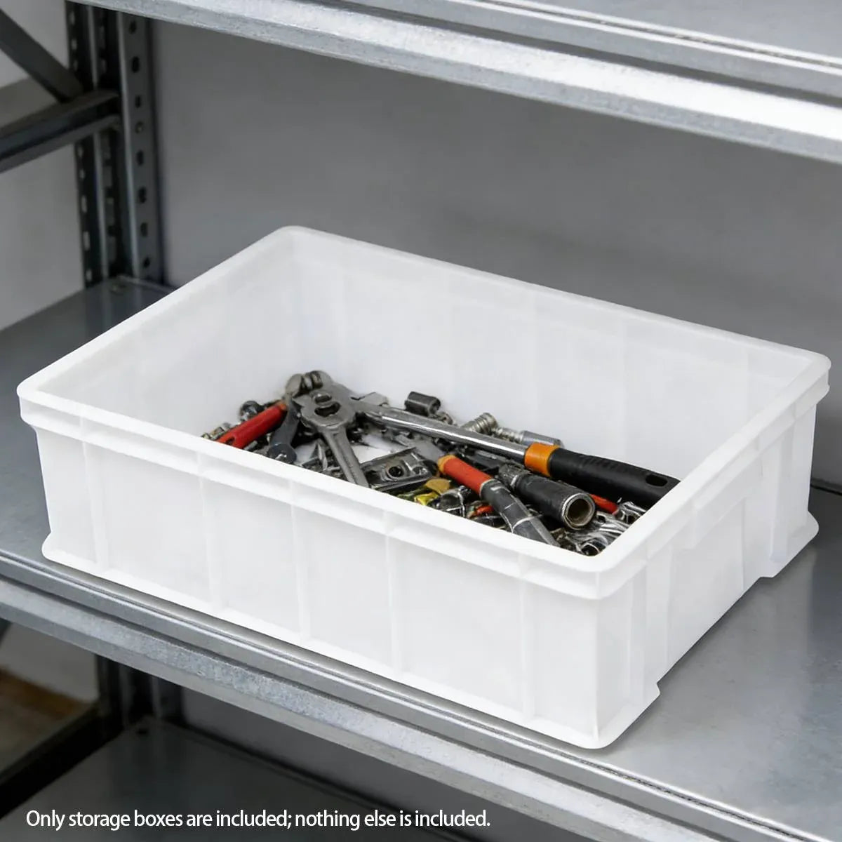 2PCS Rectangular Thickened Plastic Storage Box - White