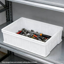 2PCS Rectangular Thickened Plastic Storage Box - White