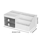 Cartoon Drawer Type Cosmetic Jewelry Storage Box Desktop Student Stationery Box - White