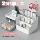Cartoon Drawer Type Cosmetic Jewelry Storage Box Desktop Student Stationery Box - White