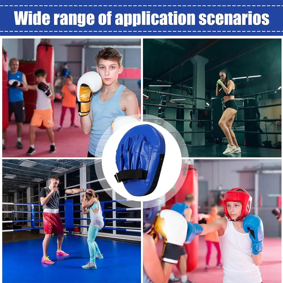 3 Colours Taekwondo Boxing Training Hand Foot Target Arc Pad Muay Thai Equipment - Black