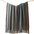 Peacock Blue Houndstooth Bed Runner Decorative Throw for Hotel or Home Bedding - 60x180cm