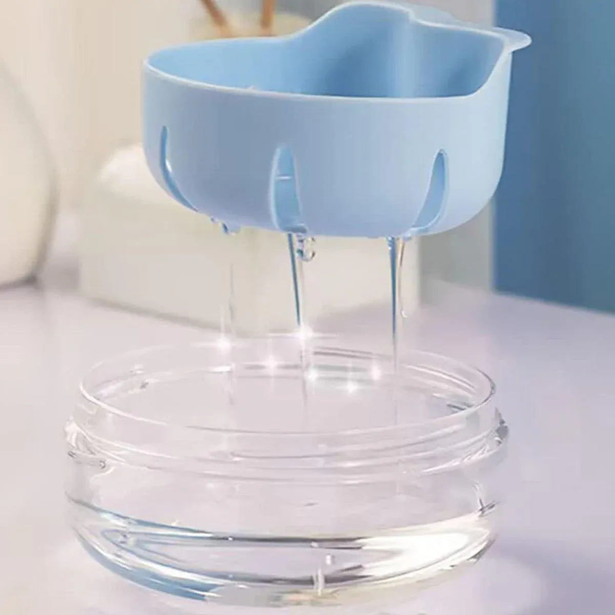 Blue Braces Cleaning Organiser Soak Box Portable Toothbrush Holder for Oral Care