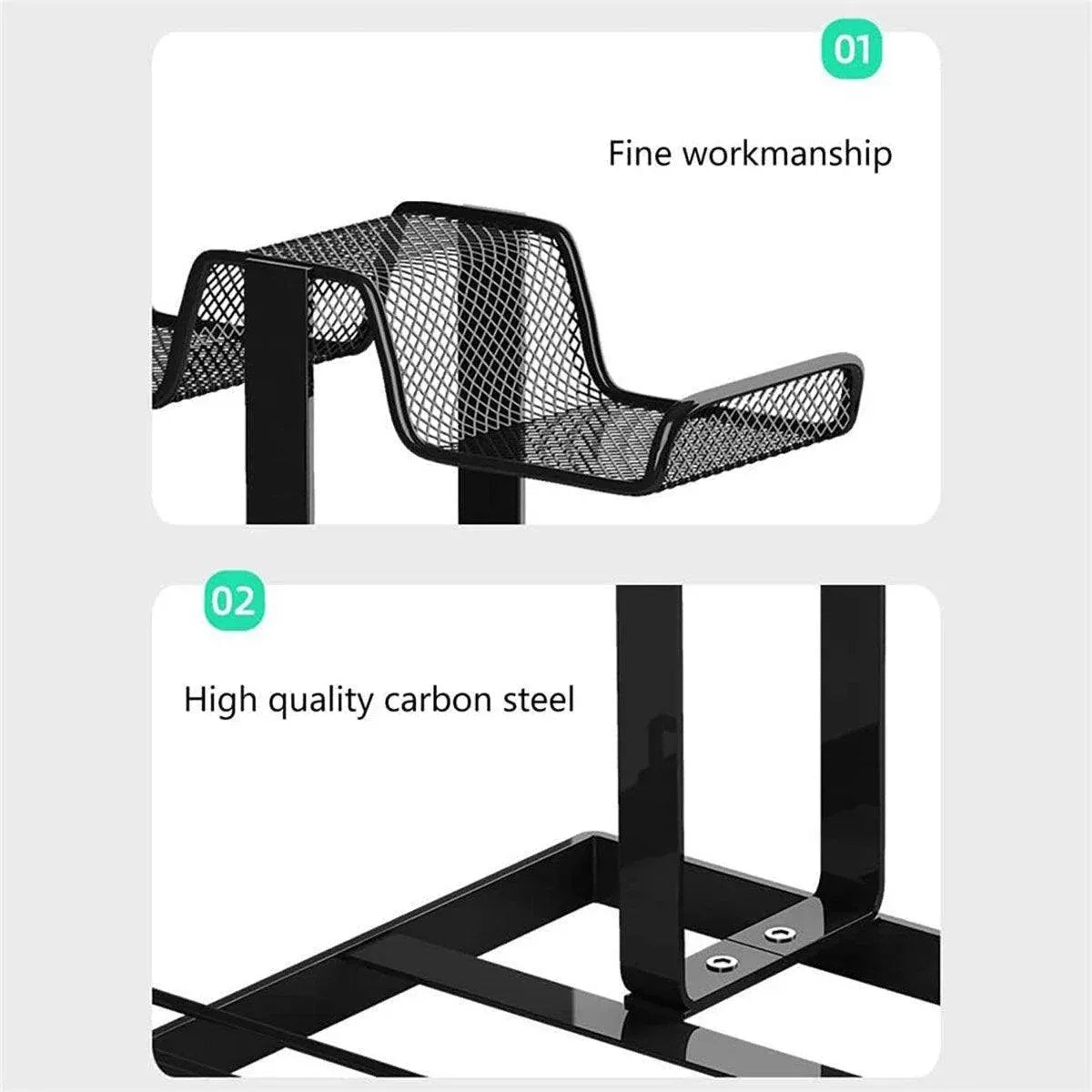 Headphones and Game Controller Holder Stand Desk Bracket for Accessories Display - White