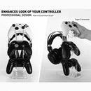 3 Tier Gamepad and Headset Display Stand for Gaming Accessories Organization - Transparent
