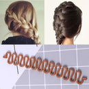 Fish Bone Hair Braiding French Braid Tool Roller Magic Twist Styling Bun Maker - Black