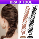 Fish Bone Hair Braiding French Braid Tool Roller Magic Twist Styling Bun Maker - Brown