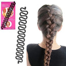 Fish Bone Hair Braiding French Braid Tool Roller Magic Twist Styling Bun Maker - Brown