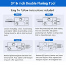 Brake Line Flaring Tool Kit Copper Tube Expander forAutomotive Pipe Fuel Flaring