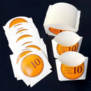 100-Pack Gold Coin Cake Paper Boxes, 15.8 x 12.3 cm