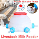 Livestock Puppy Feeder Milk Jug Eating Bucket with 6Spouts Small Capacity Nurser